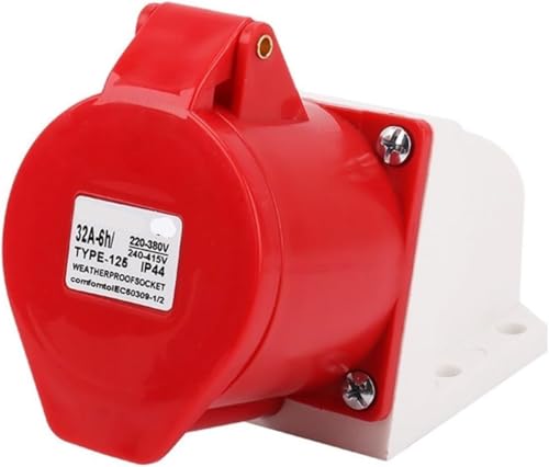 Enchufe impermeable industrial 380V con base de 5 bornes resistente al polvo de taller 2