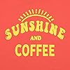 JINTING Sunshine Tshirts Funny Summer Graphic Tee Shirts for Women Letter Print Funny Coffee Tee Shirts Tops (Large, Orange Red)