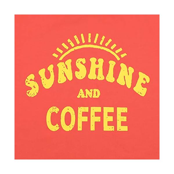 JINTING Sunshine Tshirts Funny Summer Graphic Tee Shirts for Women Letter Print Funny Coffee Tee Shirts Tops (Large, Orange Red)