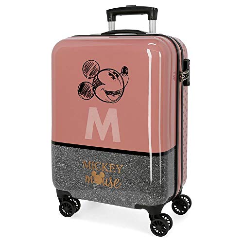 Disney Maleta de Cabina Mickey The Blogger Rígida, Rosa, 37 x 55 x 20 cm