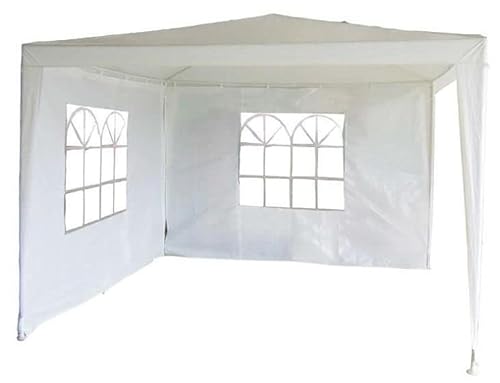 TrendLine Pavillon 3x3x2,5 m Weiss inkl. 2 Seitenteile Gartenpavillon Gartenzelt