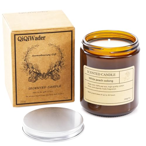 Scented Candles, 100% Natural Soy Candles?Sicilian Tomatoes? 8 scents Available, Lead-Free Cotton Candle Wicks, Burning time 40 Hours, Ideal for Gifting or Yourself This Holiday.