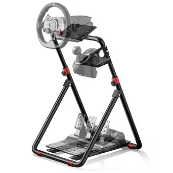 RACGTING Foldable Racing Wheel Stand for Logitech, PS5, PS4, Xbox & PC