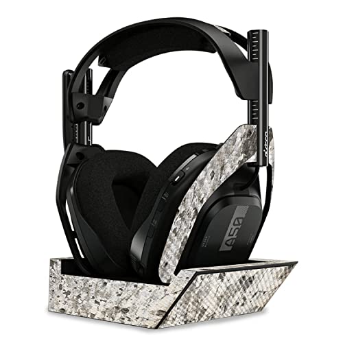 Image of MightySkins Carbon Fiber Skin Compatible with Astro A50 Wireless Headphones + Base Station (Gen 4) - Blasted Concrete | Protective, Durable Textured Carbon Fiber Finish | Easy to Apply