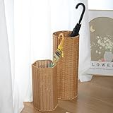 Design robuste tissé à la main : fabriqué par des artisans qualifiés, chaque porte-parapluie en rotin offre une durabilité exceptionnelle, une résistance à l'usure et un savoir-faire raffiné avec une finition lisse.