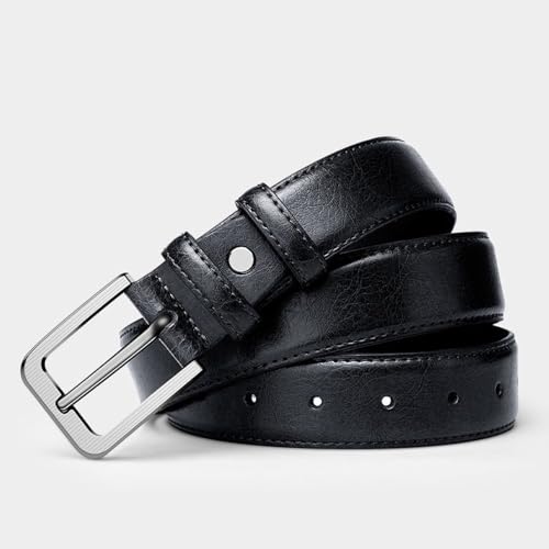Men’s Stylish PU Leather Belt: Retro Design, Smooth Buckle—Perfect for Valentine’s Day Adjustable Buckle，Trim to Fit2