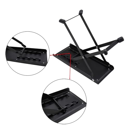 Repose-pieds réglable pour guitariste pliable et compact noir - 6