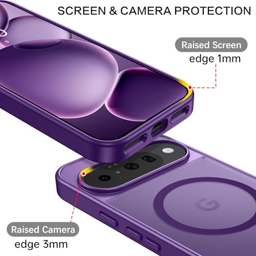 Coque Google Pixel 10 violette BENTOBEN magnétique compatible MagSafe mate