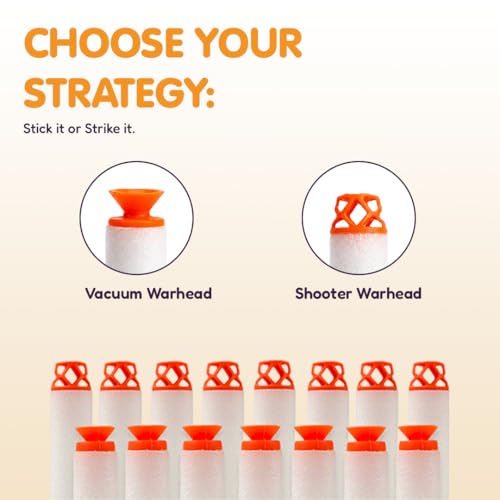 Image of 100 Soft Foam Bullets Combo | 7.2x1.2cm | for Alpha Striker (50 Suction Sticky + 50 Standard) Refill Darts for Toy Gun, Safe Kids Ammo, Indoor Outdoor Shooting Toy Accessories