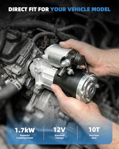 ZSZ NEW 10910N Motor de Arranque Compatible Chevy Silverado Tahoe Suburban 2014-2018, Cadillac Escalade 2015-2017 V8 6.2L, 12V 1.7KW Starter OE#: 12655055 M000T24072 miniatura 2
