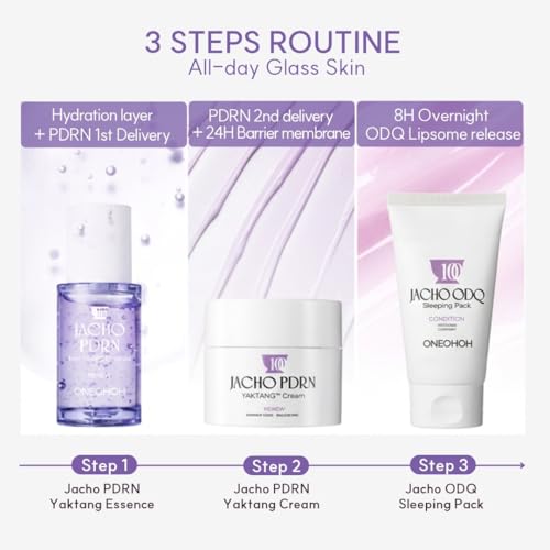Image of Jacho ODQ YAKTANG Sleeping Pack, Korean Overnight Sleeping Mask, Gromwell Root Extract + ODQ, Glass Skin Night Cream, Soothing + Barrier Repair, Sensitive Skin, 1.69 fl oz