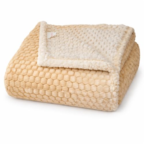 Image of Cortina Jacquard All Season Blanket Double Size Summer AC Blanket Winter Warm Lightweight Reversible Throw Soft Cozy Plush Fuzzy Blanket for Bed Couch Sofa (Brown, 200x230 cm) Color May Vary