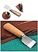 XILEWHZF Leather Edge Skiving Beveler Tool 5 Set,Leather Cutting Knife,French Beveler,Wide Mouth Leathercraft Edge Skiving Beveler Leather Trimmer with Wooden Handle Four Sizes(4mm,6mm,8mm and 10mm)