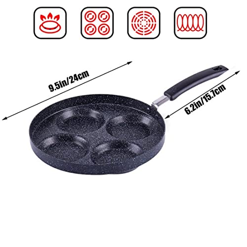 K Y Kangyun Egg Pan-4 Cups Mini Frying Egg Pans-Nonstick Skillet Omelet Pan-Suitable For Gas Stove & Induction Cooker, Cooker For Breakfast,Small Frying Pan For Eggs-Dishwasher Safe #TOP4