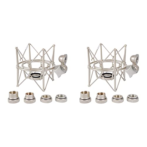 Soporte para micrófono antichoque de metal para grabaciones de podcast en casa y estudio