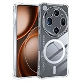 Fitudoos Hülle für Oppo Find X9 Ultra,Magnetisch &Premium TPU Soft hülle, Vier Ecken mit AntiFall-Airbags Handyhülle -Transparent.
