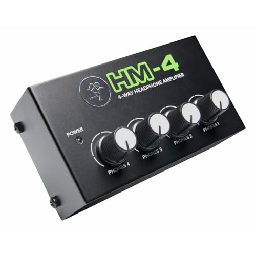 Mackie HM-4 4-Kanal-Kopfhörerverstärker mit Stereo-Eingang und individuellen Lautstärkereglern