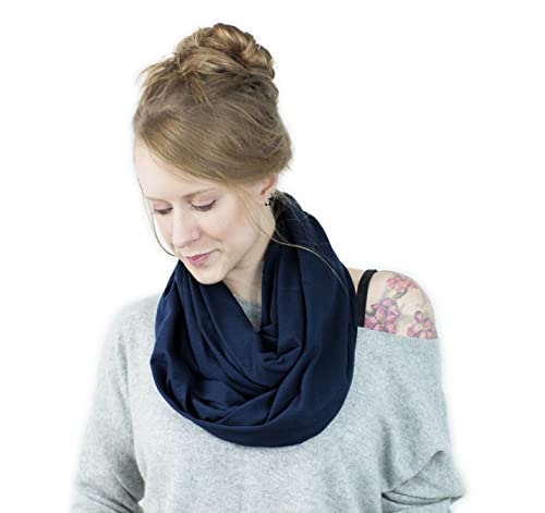 Jersey Infinity Scarf (Navy Blue)