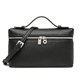 Shoulder Bag for Women Y2K Trendy Purse Vegan Leather Hobo Bags Clutch Tote HandBags Saddle Row Bags with Removable Strap (Black)