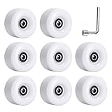 TOBWOLF 8 Pack 58mm x 32mm, 82A in/Outdoor Quad Skating Wheels with ABEC-9 Bearings, Highly Rebound...