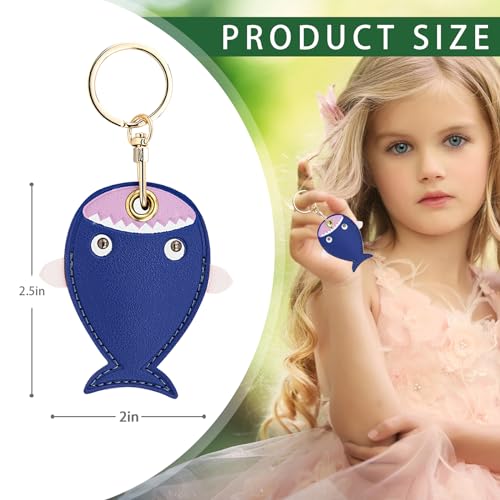 Image of Leather Keychain Case Holder Compatible with Apple AirTag, GPS Airtag Keychain Finder Tracker with Key Ring, Anti-Scratch Protective Air Tag Cover | Leather
