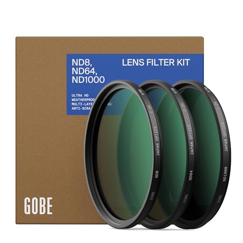 Gobe 49 mm Graufilter ND8, ND64, ND1000 - ND Filter Kit Gobe 49 mm Graufilter ND8, ND64, ND1000 - ND Filter Kit