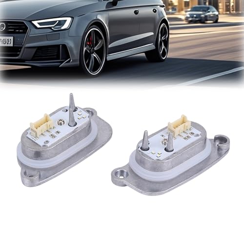 1Pair Xenon Headlight Ballast Control Unit Module Compatible for Audi A3 S3 8V 2017-2021 Left & Right Side Daytime Running Light DRL Module Replaces OE# 90070222 90103617 8V0998473 8V0998474