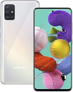 Samsung Galaxy A51 128 GB Dual SIM - Android Smartphone - SIM Free Mobile Phone - Prism Crush White (UK Version) (Renewed)