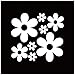 ZLFC Autocollant De Voiture Fleur Belle pour Fenêtre De Voiture Corps Décoration Automobiles Motos Accessoires 2 Pcs 20X20 Cm