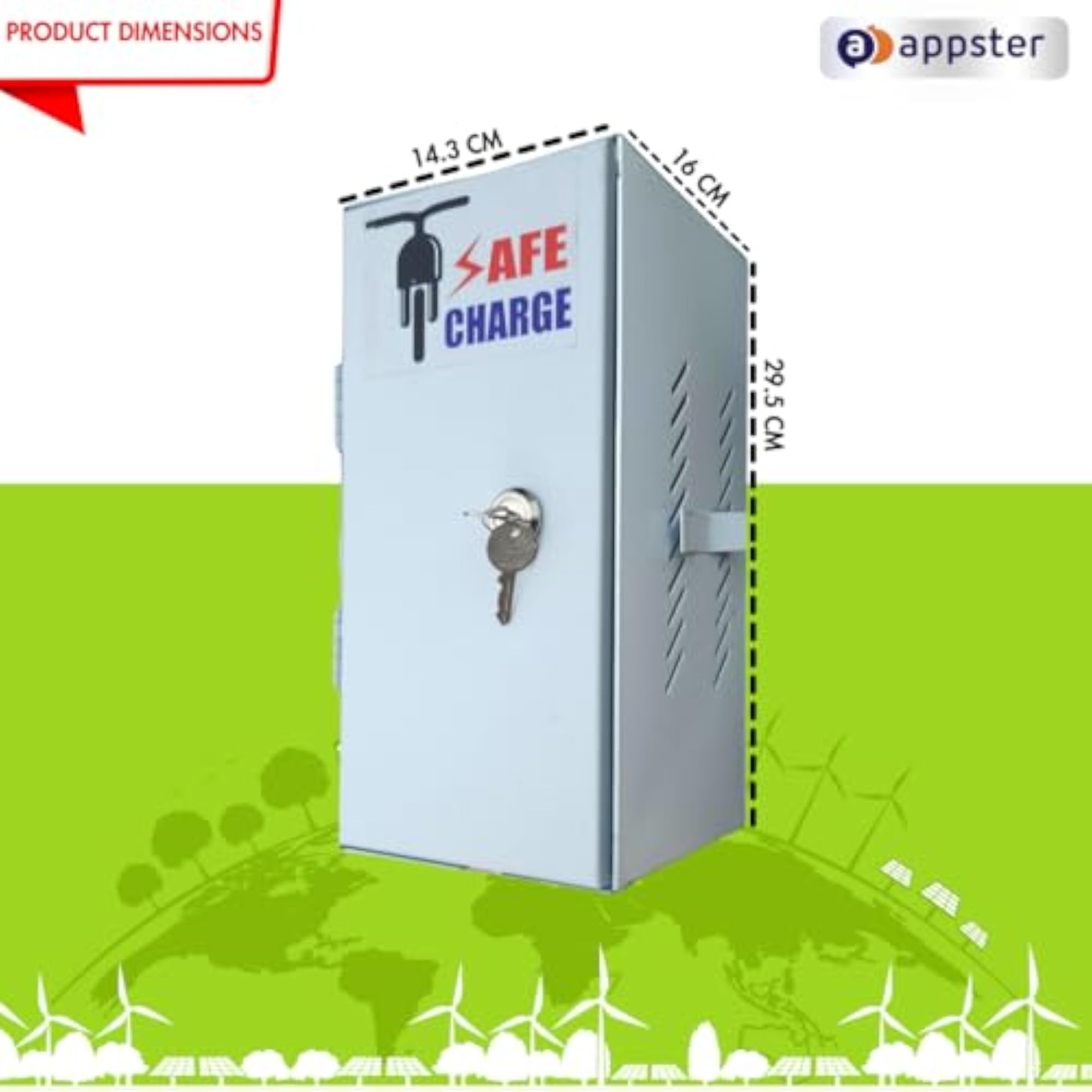 Ola & Ather Electric Scooter Charger Safety Box with Lock