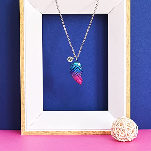 2 Pieces Half Heart Bff Necklace Friendship Necklace for Friend Birthday Party4