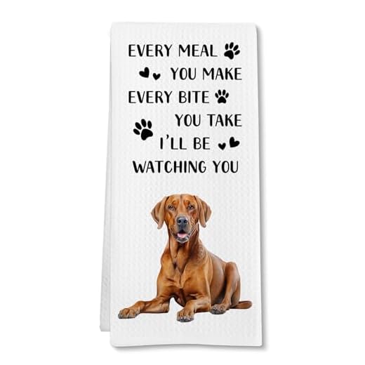 FSTCSV Rhodesian Ridgeback Dog Kitchen Towels, Rhodesian Ridgeback Gifts for Women Owners Hand Towel, Every Meal You Make Funny Decorative Tea Dish Towels for Kitchens, Dog Kitchen Decor, 16x24in