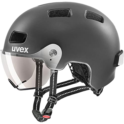 uvex rush visor - leichter City-Helm für Damen und Herren - mit Visier...