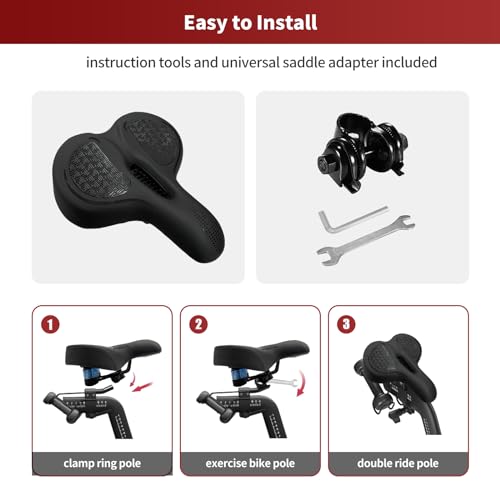 Selle de vélo ergonomique absorbant les chocs et imperméable - 5