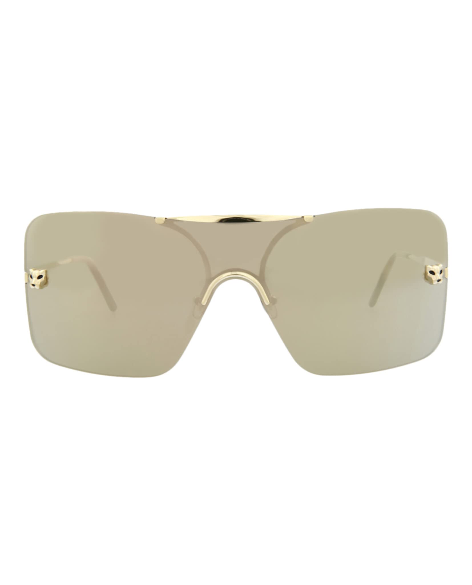 Cartier Rose Gold Shield Ladies Sunglasses CT0023S-002