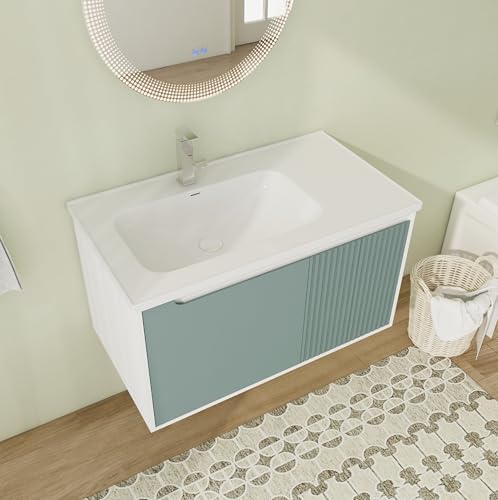 36" Bathroom Vanity with Sink, 36 Inch Floating Bathroom Vanity,