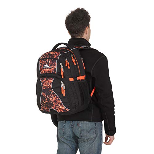 Image of High Sierra Swerve Laptop Backpack, Black /Fireball /Elecric Orange, 19 x 13 x 7.75-Inch