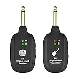 DWhui Integrierte wiederaufladbare eingebaute wiederaufladbare Wireless Guitar Transmitter Integrierte wiederaufladbare Lithium-Batterie for E-Bass-Gitarre Violine (Farbe : Black)