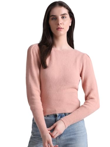 Image of Only Women's Nylon Blend Round Neck Sweater