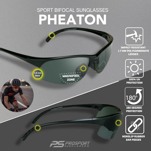 proSPORT BIFOCAL Sunglasses 2 Pair Combo +2.50 Smoke and Amber Lens for Men and Women4