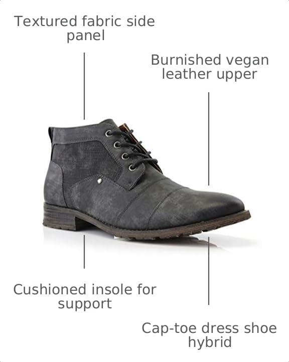 Image of Ferro Aldo Men's Ankle Boots | Lace-Up Cap Toe Chukka Style Dress Boot | Casual Fashion for Work