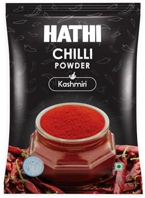 Hathi Masala Pure Kashmiri Red Chilli Powder | Lal Mirch Powder | No Added Preservatives & Colours | Red Chilli Powder for Everyday Indian Cooking | Kashmiri Lal Mirch Powder | Chilli Powder 500 Gram | Pack of 1
