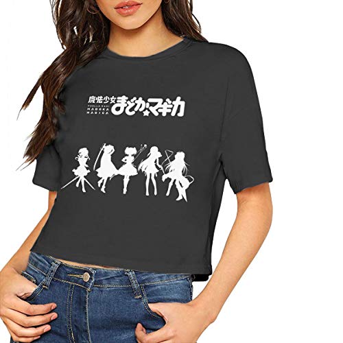 Puell-A Magi Madoka Magica Women's Crop Top T-Shirt Casual Tees