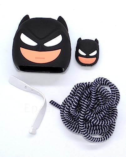 Image of J'TTON Case Cover for 18W /20W iPhone Adapter & USB-C Cable | Cute 3D Cartoon Character (Black B Man)