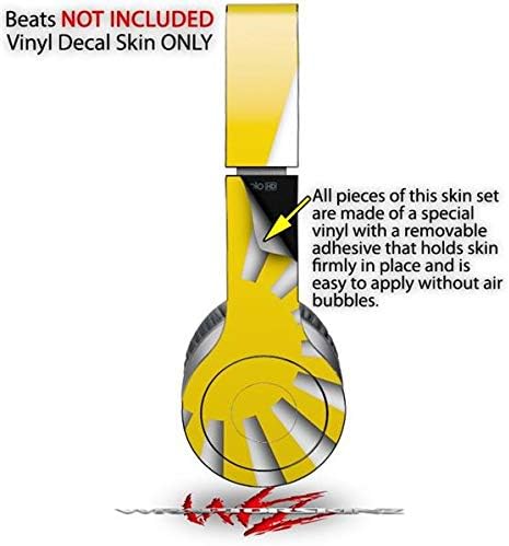 Skin Decal Wrap Works with Original Beats Solo HD Headphones Rising Sun Japanese Flag Yellow Skin Only (Headphones NOT Included)