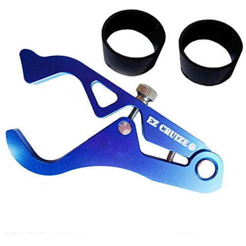Heavy Duty Blue EZ Cruize V-2.0 - Bigger and Better Motorcycle Cruise Control - Universal Throttle Assist - Compatible with Suzuki, Yamaha, Kawasaki, Victory, Triumph, KTM, BMW (Blue)
