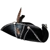 UNDERWRAPS Adults Suede Pirate Tricorner - Halloween Costume Accessories, Adults Cosplay Hat, Captain Hats for Dress Up, Mens Cool Pirate Hat (One Size)