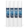 Ronaqua 5 Micron Standard 20" x 2.5" Sediment Water Filter Cartridge, NSF Certified, 4-Layer Filtration for 20” x 2.5” Whole House Systems, Compatible with FPMB5-20, SDC-25-2005/4, VX05-20, 4 Pack
