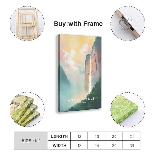 Toile chutes d'ange du venezuela grand format pour mur vide - 2