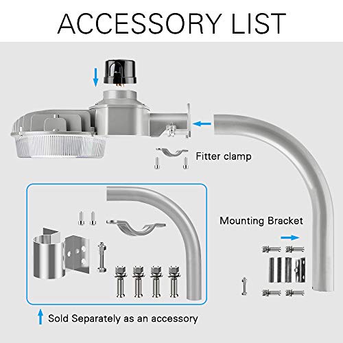Konlite 65W Led Dusk To Dawn Light- 8400Lm - 5000K - 200W Mh Equal - Ul- Prefect Security Area Light For Barns, Yards, Roadways, Loading Docks And More #TOP2